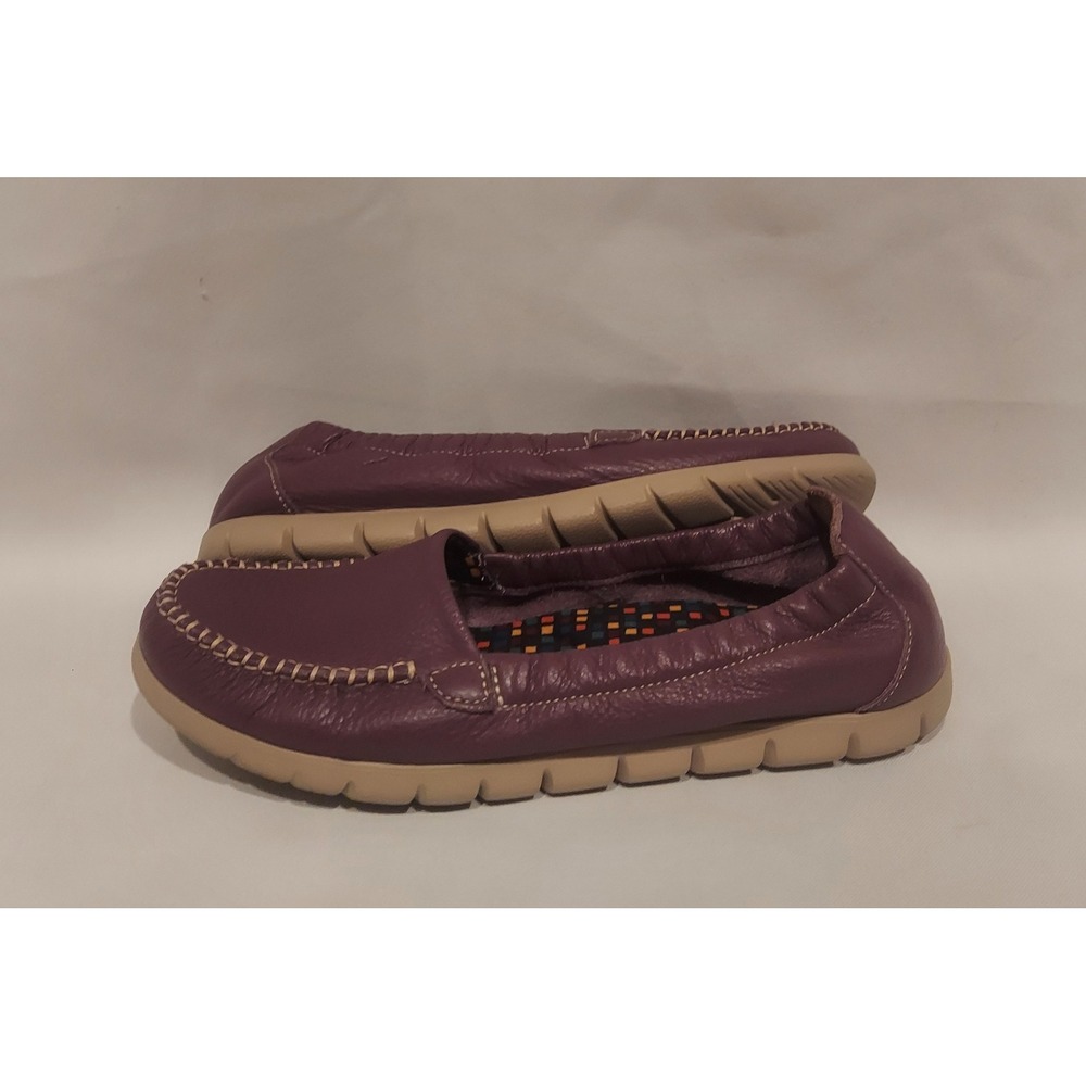 SAS Womens Blackberry Sunny Slip-On Leather Loafers Moccasins Flats Size 8.5
